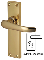 Heritage V730 Windsor Brass Bathroom Lever Door Furniture