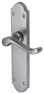 Heritage V760 Savoy Long Satin Chrome Lever Latch Door Furniture