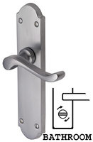 Heritage V765 Savoy Long Satin Chrome Bathroom Lever Door Furniture