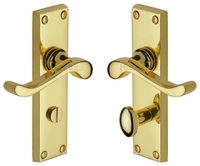 Heritage V815 Bedford Brass Bathroom Lever Door Furniture