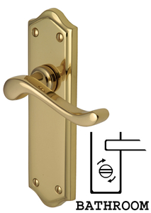 Heritage W4220 Buckingham Brass Bathroom Lever Door Furniture