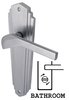 Heritage WAL6530 Waldorf Satin Chrome Bathroom Lever Door Furniture