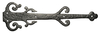 Kirkpatrick 821 Black Antique Style Hinge Fronts 203mm In Pairs