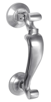 Matt Chrome Contemporary Doctor Knocker 190x49mm
