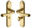 M.Marcus Satin Brass Luna Bathroom Door Handles