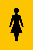 Nylon 100x150mm Female Door Sign