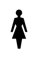 Nylon 100x150mm Female Door Sign