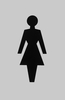 Nylon 100x150mm Female Door Sign