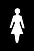 Nylon 100x150mm Female Door Sign