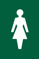 Nylon 100x150mm Female Door Sign