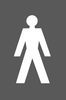 Nylon 100x150mm Male Door Sign