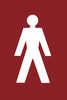 Nylon 100x150mm Male Door Sign