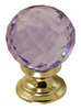 Purple Faceted Glass Cabinet Knobs