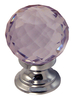 Purple Faceted Glass Cabinet Knobs