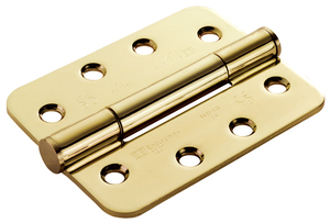 PVD Brass Stainless Steel GR14 4x3in Heavy Duty Radiused Hinge In Pairs