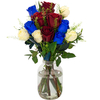 12 Red,  White and Blue Roses