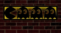 Pac Man Wall Art - 980x266mm