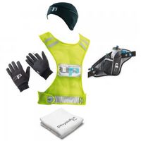 PhysioRoom.com PhysioRoom Running Package Bottle,  Waist Pack,  Reflective Vest,  Gloves, Hat, Towel