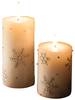 Snowflake Real Wax Candles with LED Colour Changing and Fragrance,  set of 2 Joka