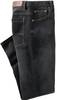 Stretch denim trousers,  black stonewash,  size 34