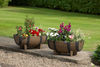 Pack of 2 Half Barrel Trough Planters