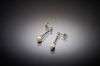 Pearl And Silver Bar Drop Earrings