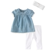 3-Piece Dress,  Leggings and Headband Outfit