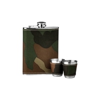 3-Piece Hip Flask Set in Camouflage,  8oz