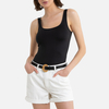 Basic Soft Plain Vest Top with Square Nek