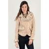 Biker Jacket with Faux Fur Lining
