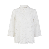Broderie Anglaise Cotton Blouse in Regular Fit