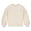 Cable Knit Jumper with Crew Neck in Cotton Mix,  3-12 Years