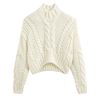Cable Knit Jumper with High-Neck