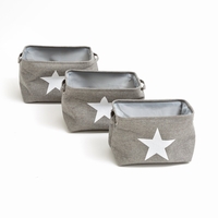 Canvas Storage Boxes (Set of 3)