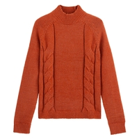 Chunky Cable Knit Jumper with High-Neck