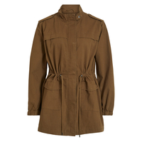 Cotton Mid-Length Parka with High-Neck