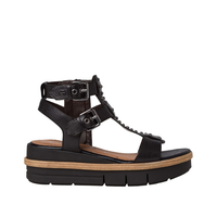 Enisa Leather Wedge Sandals