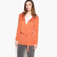 Fine Gauge Knit Tie Front Cardigan