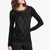 Fine Knit Jacquard Jumper with Faux Pearls