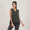Flared Blouse with Lace Front and Back