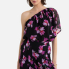 Floral Print Asymmetric Blouse