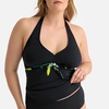 Floral Tie Halterneck Bodyshaping Mix and Match Tankini Top