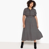 Graphic Ditsy Print Shirt Dress