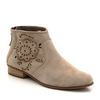 Heeled Leather Boots with Back Zip Fastening