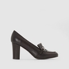 Heeled Leather Loafers