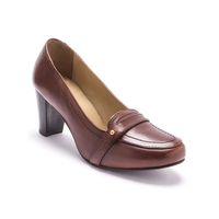 Heeled Leather Moccasins