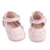 Il Etait Une Fois Pink Leather Bootees,  Ages 6/12 Months