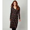 Jersey V-Neck Dress with Long Sleeves