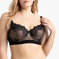 Lace/Tulle Underwired Bustier Bra