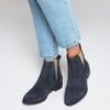 Leather Chelsea Boots with Metallic Elastic